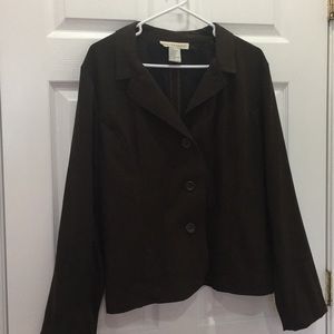 Long Sleeve Suede Button Up Jacket